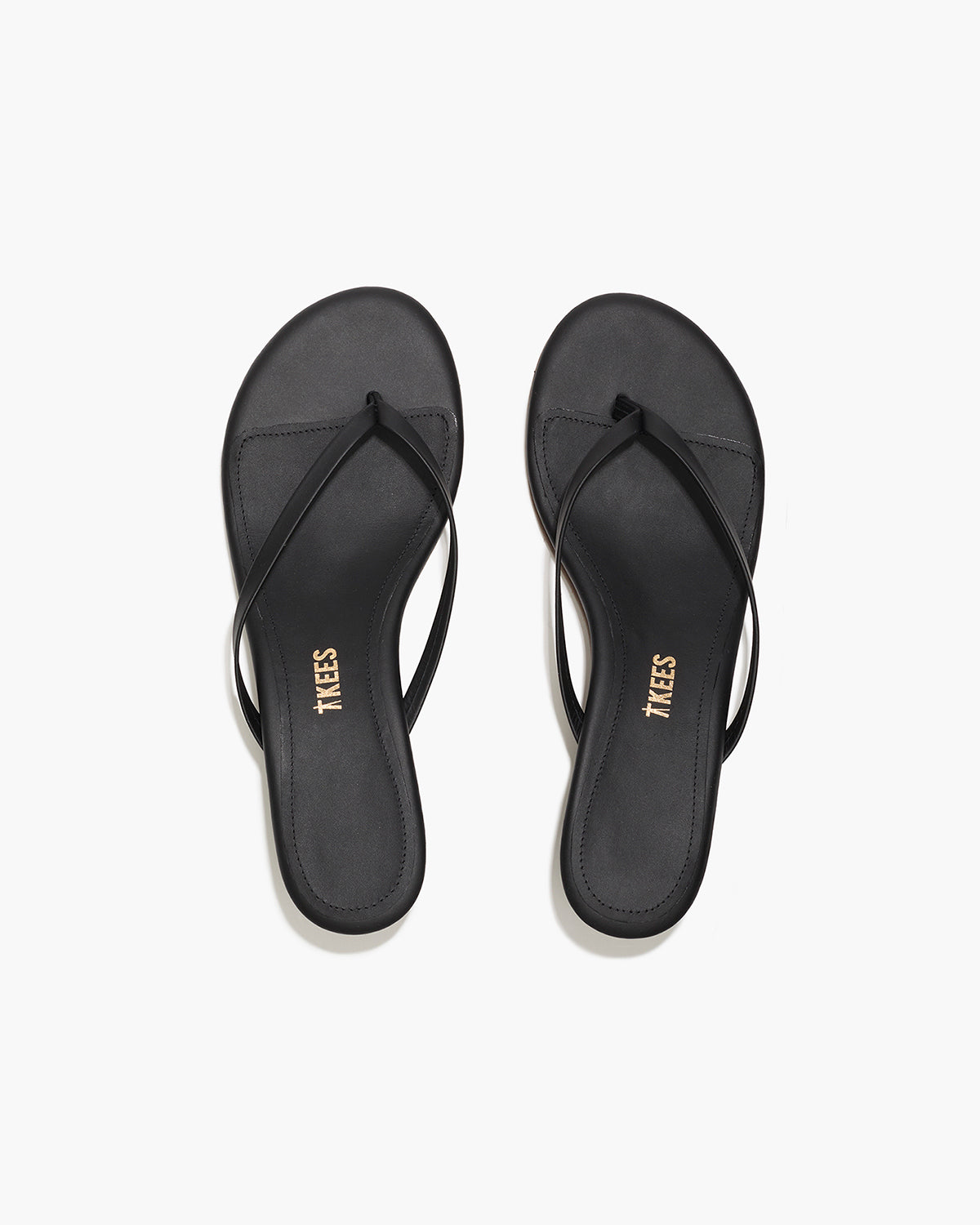 Julia Leather Flip Flops in Sable | TKEES Classic