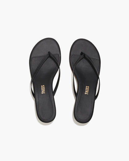 Julia Leather Flip Flops in Sable | TKEES Classic