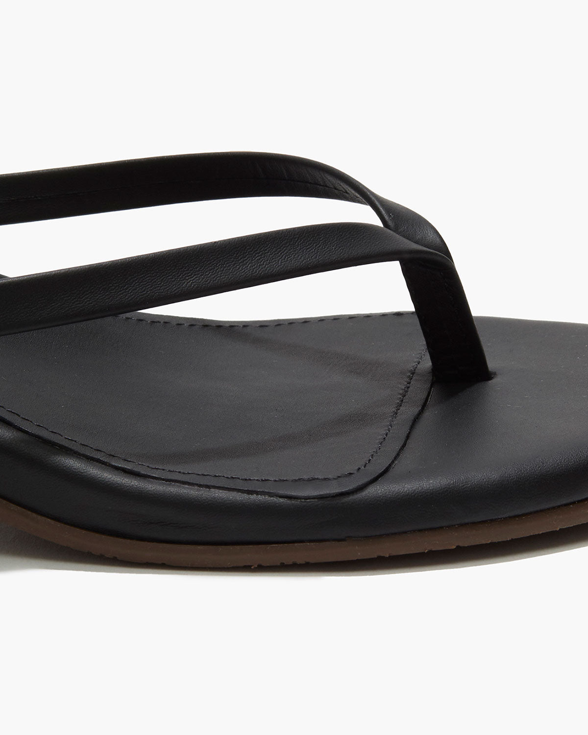 Julia Leather Flip Flops in Sable | TKEES Classic