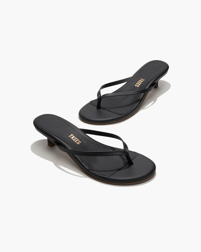 Julia Leather Flip Flops in Sable | TKEES Classic