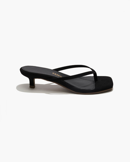 Square Toe Julia Suede Flip Flops in Sable | TKEES Hot Sale