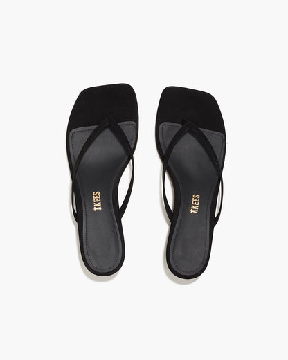 Square Toe Julia Suede Flip Flops in Sable | TKEES Hot Sale