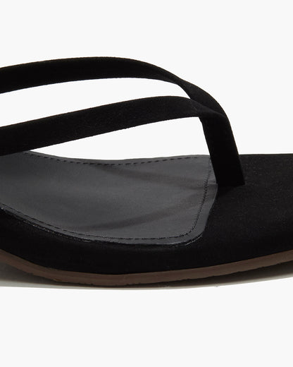 Square Toe Julia Suede Flip Flops in Sable | TKEES Hot Sale